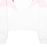 LEVI'S Womens White & Pink & Red Sweatshirt Crew Neck XS Cotton Blend Pullover