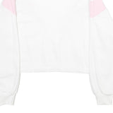 LEVI'S Womens White & Pink & Red Sweatshirt Crew Neck XS Cotton Blend Pullover