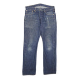 LEVI'S 501 Mens Jeans Blue Classic Straight Denim Medium W32 L30 Button Closure