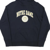 CHAMPION Womens Navy Blue Notre Dame Pullover Hoodie M Cotton Blend