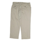 DOCKERS Mens Cotton Beige Regular Straight Trousers W38 L29 Classic Zip Front