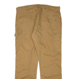 DICKIES Mens Cotton Blend Beige Regular Fit Straight Leg Trousers W40 L32