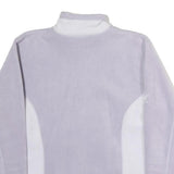 HELLY HANSEN Womens Lilac & White Zip Up Fleece Jacket S Polyester Casual