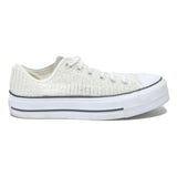 CONVERSE Chuck Taylor All Star Low Mens Lace-Up Trainers White Canvas UK 7
