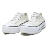 CONVERSE Chuck Taylor All Star Low Mens Lace-Up Trainers White Canvas UK 7