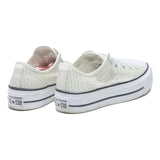 CONVERSE Chuck Taylor All Star Low Mens Lace-Up Trainers White Canvas UK 7