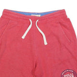 HOLLISTER Mens Shorts Red Casual Cotton Blend XS W28 Drawstring Logo