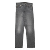 LEVI'S Womens Grey Regular Straight Denim Raw W26 L29 Zip Cotton Blend Jeans