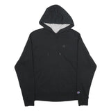 CHAMPION Mens Black Hoodie S Pullover Cotton Blend Casual Sweatshirt