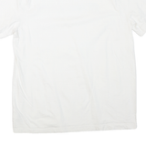 CHAMPION Mens White Cotton Blend T-Shirt L Short Sleeve Crew Neck Logo Print