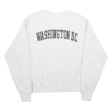 CHAMPION REVERSE WEAVE Mens White Washington DC Crew Neck L Cotton Blend