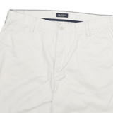 NAUTICA Mens Shorts White Casual XL W36 Cotton Blend Classic Fit Chino Style