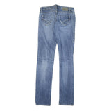 GAS Womens Slim Straight Denim Light Blue Cotton Blend Jeans W28 L33