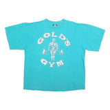 GOLDS GYM Mens Blue Graphic T-Shirt 2XL Short Sleeve Crew Neck Gymwear Fitness