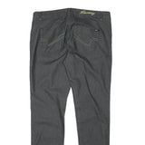 ONLY Womens Black Slim Slim Fit Zip Cotton Blend Trousers W32 L30 Zip Detail