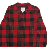 ST JOHNS BAY Mens Red & Black Check Shirt L Casual Cotton Long Sleeve