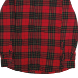ST JOHNS BAY Mens Red & Black Check Shirt L Casual Cotton Long Sleeve