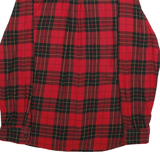 ST JOHNS BAY Mens Red & Black Check Shirt L Casual Cotton Long Sleeve