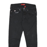 GUESS Womens Jeans Black Slim Skinny Denim W30 L25 Cotton Blend Zip Casual