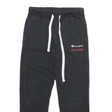 CHAMPION Mens Joggers Black XS W26 L25 Cotton Slim Tapered Super Mario Bros Logo