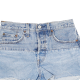 LEVI'S Womens Denim Blue Casual Cut-Off Shorts M W26 Distressed Hem