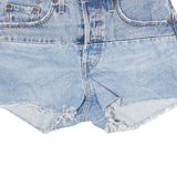 LEVI'S Womens Denim Blue Casual Cut-Off Shorts M W26 Distressed Hem