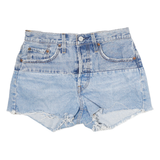 LEVI'S Womens Denim Blue Casual Cut-Off Shorts M W26 Distressed Hem
