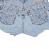 LEVI'S Womens Denim Blue Casual Cut-Off Shorts M W26 Distressed Hem