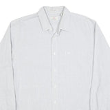 DOCKERS Mens Blue & White Check Shirt L Classic Button Down Formal Cotton