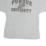 PORT & COMPANY Mens Grey Purdue University Graphic T-Shirt M Short Sleeve Crew
