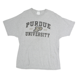 PORT & COMPANY Mens Grey Purdue University Graphic T-Shirt M Short Sleeve Crew