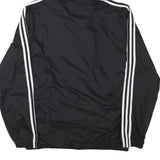 ADIDAS Mens Black Zip Hooded Track Jacket L Polyester Blend Plain Sportswear