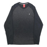 NIKE Womens Black Crew Neck L Cotton Sweatshirt Sports Casual Pullover