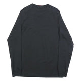 NIKE Womens Black Crew Neck L Cotton Sweatshirt Sports Casual Pullover