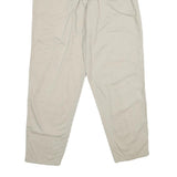 WOOLRICH Womens Cotton Beige Regular Straight Trousers W32 L31 Classic Zip