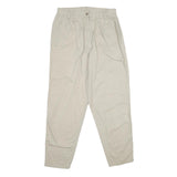 WOOLRICH Womens Cotton Beige Regular Straight Trousers W32 L31 Classic Zip