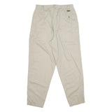 WOOLRICH Womens Cotton Beige Regular Straight Trousers W32 L31 Classic Zip