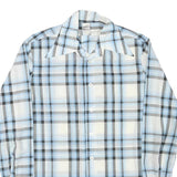HOBBY DRESS Mens Blue & Grey Check Shirt M Lightweight Casual Cotton Blend