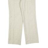 DEL TARTO Womens Wool Blend Beige Regular Leg Zip Trousers W32 L30 Classic