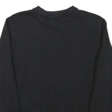 CHAMPION Mens Black Crew Neck S Sweatshirt Cotton Blend Logo Print