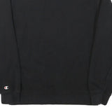 CHAMPION Mens Black Crew Neck S Sweatshirt Cotton Blend Logo Print