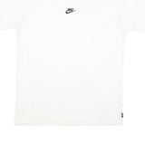 NIKE Mens White S Logo T-Shirt S Short Sleeve Crew Neck Classic Cotton Blend