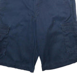 DICKIES Mens Navy Blue Cargo Shorts L W34 Workwear Polyester Blend