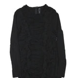 NEEDLE & THREAD Womens Black Bodycon Polyester Blend Long Sleeve Knee Length UK