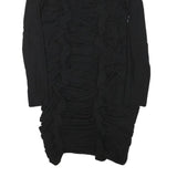 NEEDLE & THREAD Womens Black Bodycon Polyester Blend Long Sleeve Knee Length UK