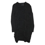 NEEDLE & THREAD Womens Black Bodycon Polyester Blend Long Sleeve Knee Length UK