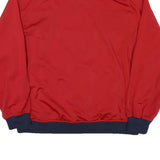 WILSON Mens Red & Navy Zip Jacket L Polyester Blend Plain Sport Casual