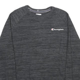 CHAMPION Mens Grey Crew Neck S Cotton Blend Logo Sweatshirt Pullover