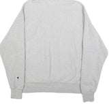 CHAMPION REVERSE WEAVE Mens Grey Hoodie M Cotton Blend Pullover Logo Sweatshirt