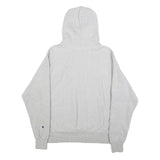 CHAMPION REVERSE WEAVE Mens Grey Hoodie M Cotton Blend Pullover Logo Sweatshirt